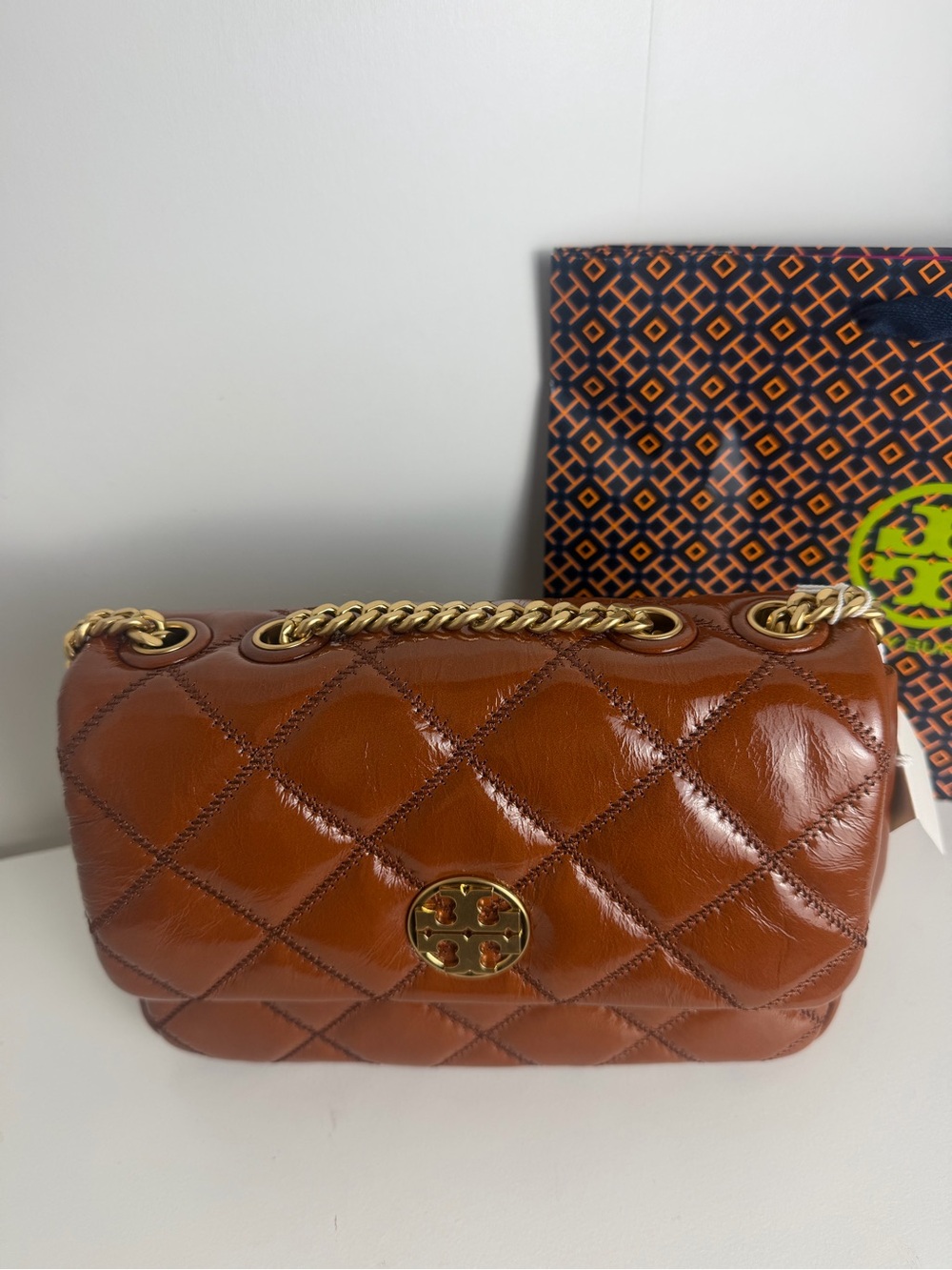 NWT Tory Burch Willa Shine Small Shoulder Bag - Picture 4 of 15